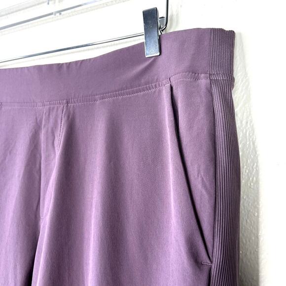 Athleta Brooklyn Mid Rise Ankle Pant Mauve Purple Stretch Pull On Pockets 16 - Picture 4 of 8